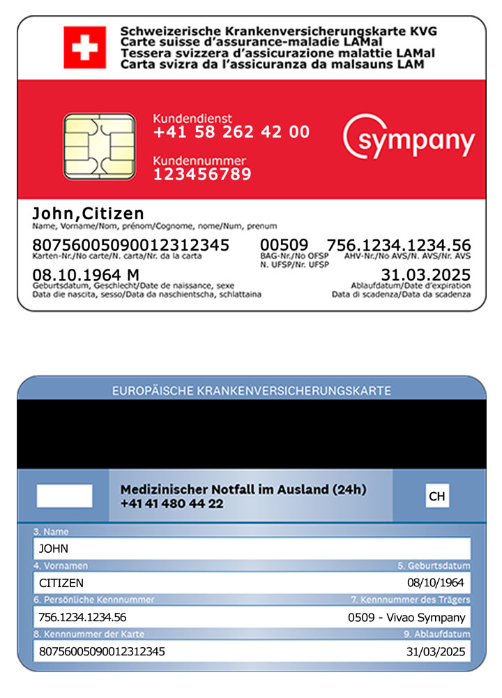 Switzerland health insurance card